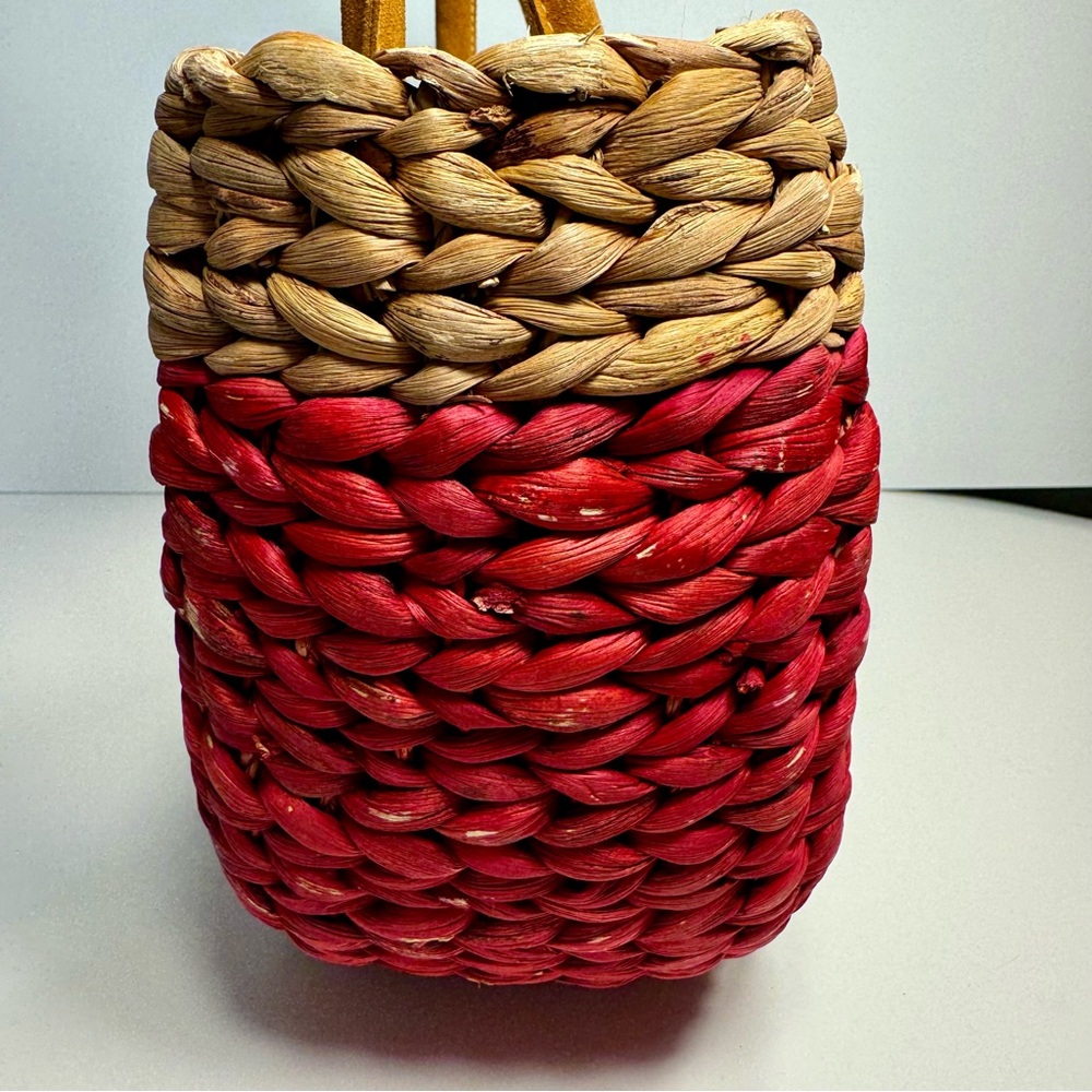 Pre-Owned Vinatge Rectangular Harvest Basket Bag … - image 3